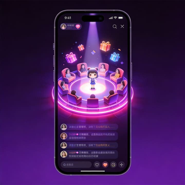 魅影直播APP语音派对界面